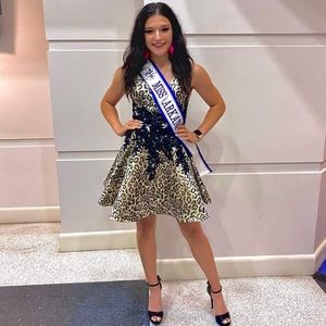 Leopard print cocktail dress